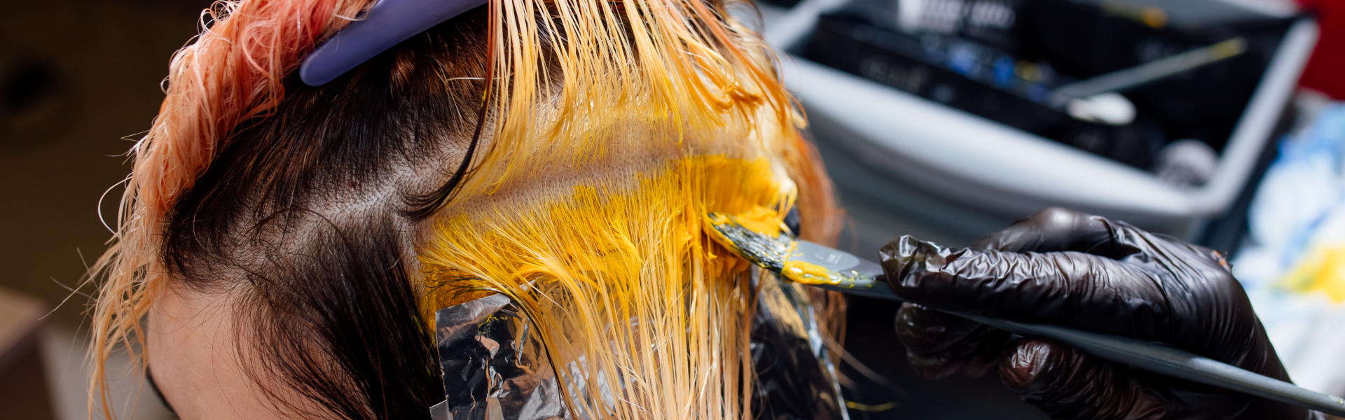 hair being colored