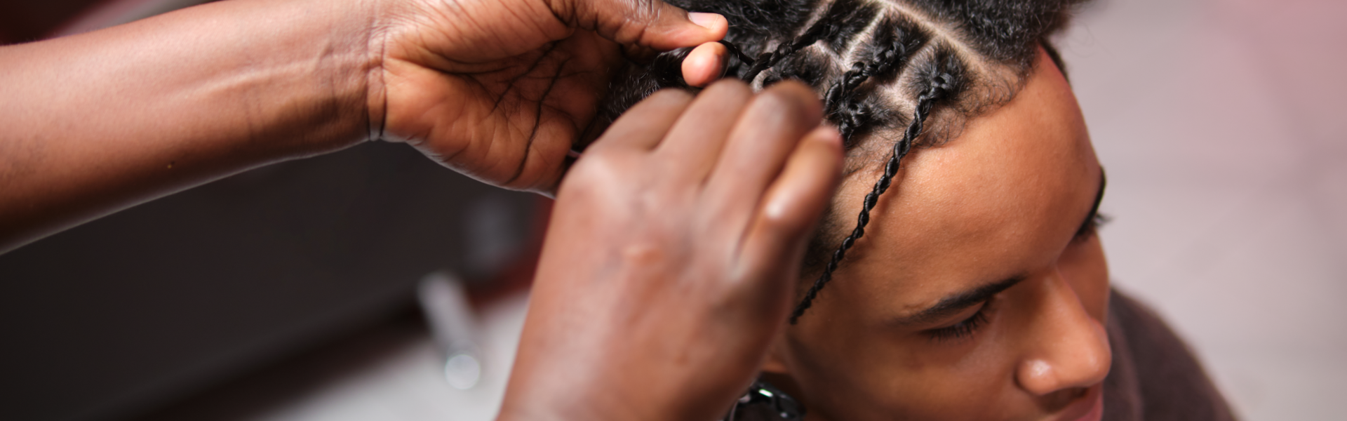 hair being braided