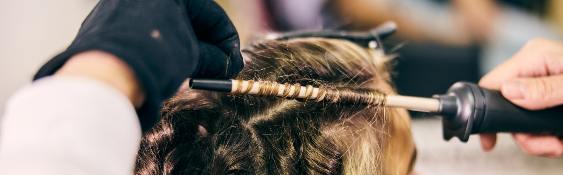 hair being curled
